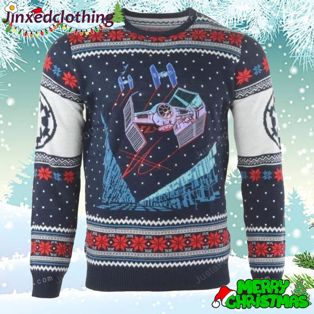 Star Wars Tie Fighter Battle Of Yavin Christmas Ugly Sweater 